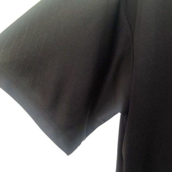 Black Short Sleeve T-Shirt Crew Neck Casual Basic Everyday Tee - Picture 4 of 8